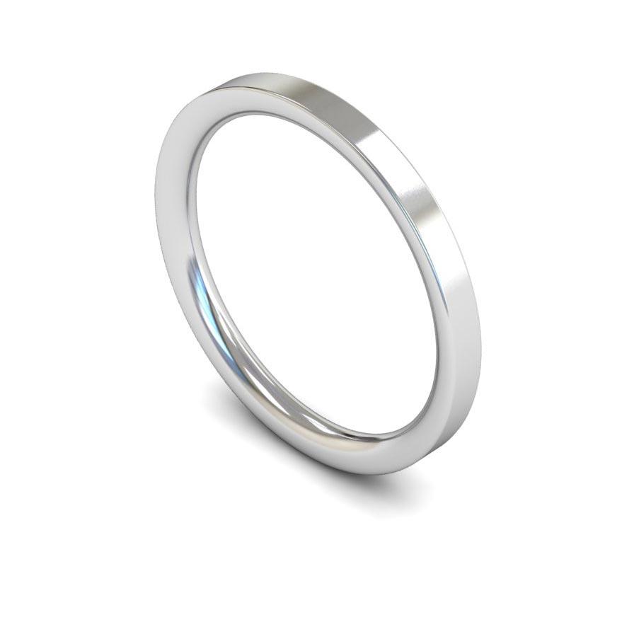 Plain Flat Court Band (Medium) - Jade Wedding Rings