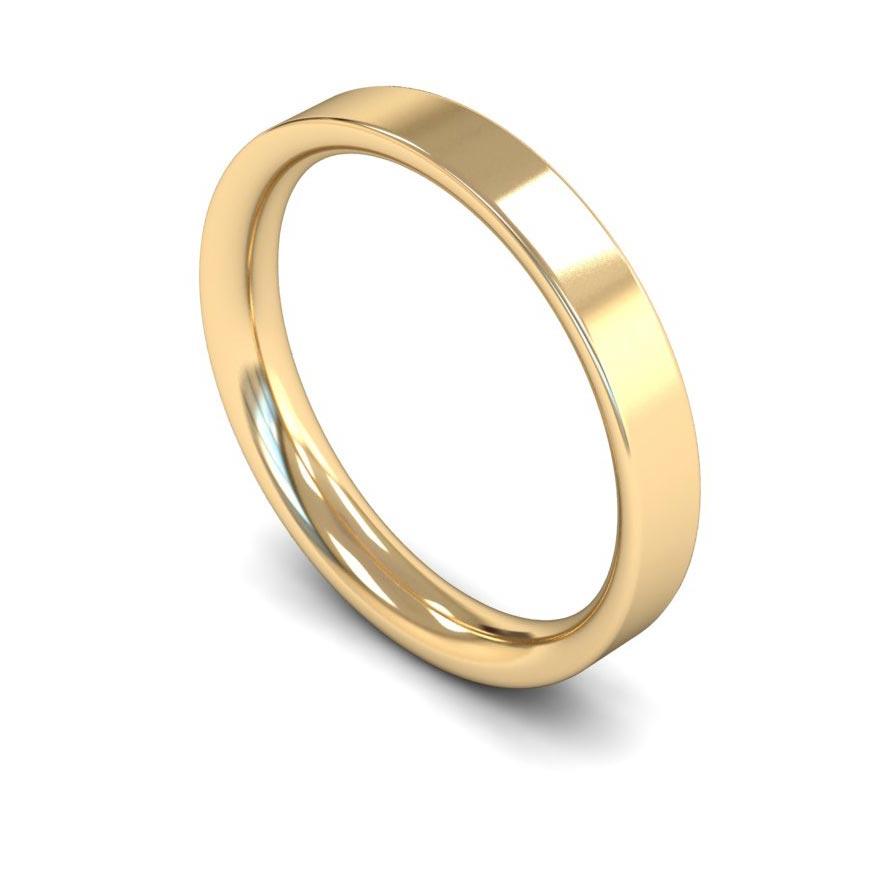 Plain Flat Court Band (Medium) - Jade Wedding Rings