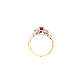 Pre-Owned Tiffany Co 18ct Yellow and White Gold Ruby and Diamond S